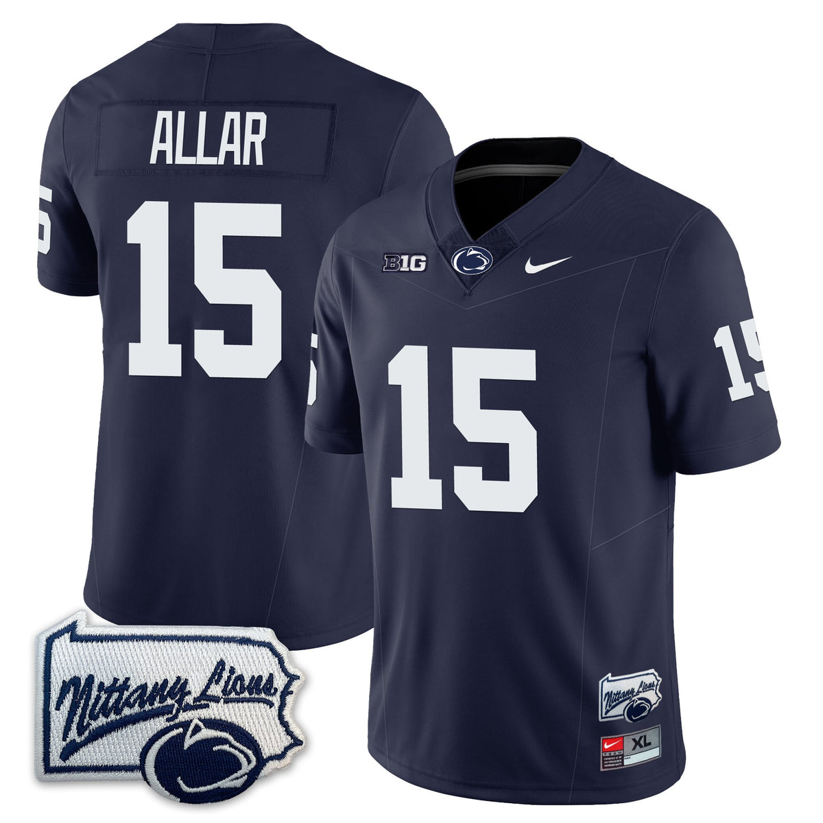 Menâ€™s Penn State Nittany Lions Football Jersey - Pennsylvania Map - All Stitched