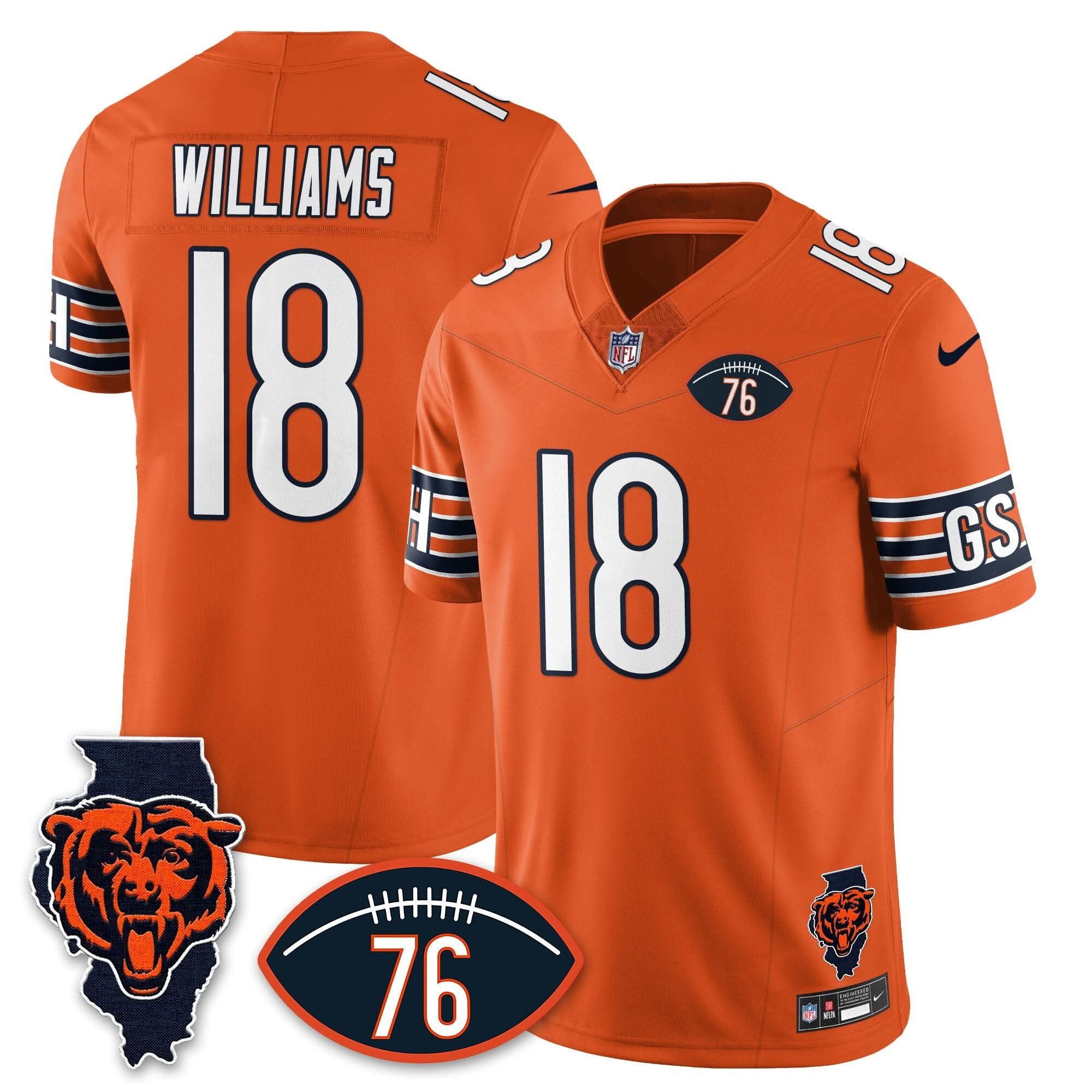 Chicago Bears Honor Steve McMichael Jersey - All Stitched